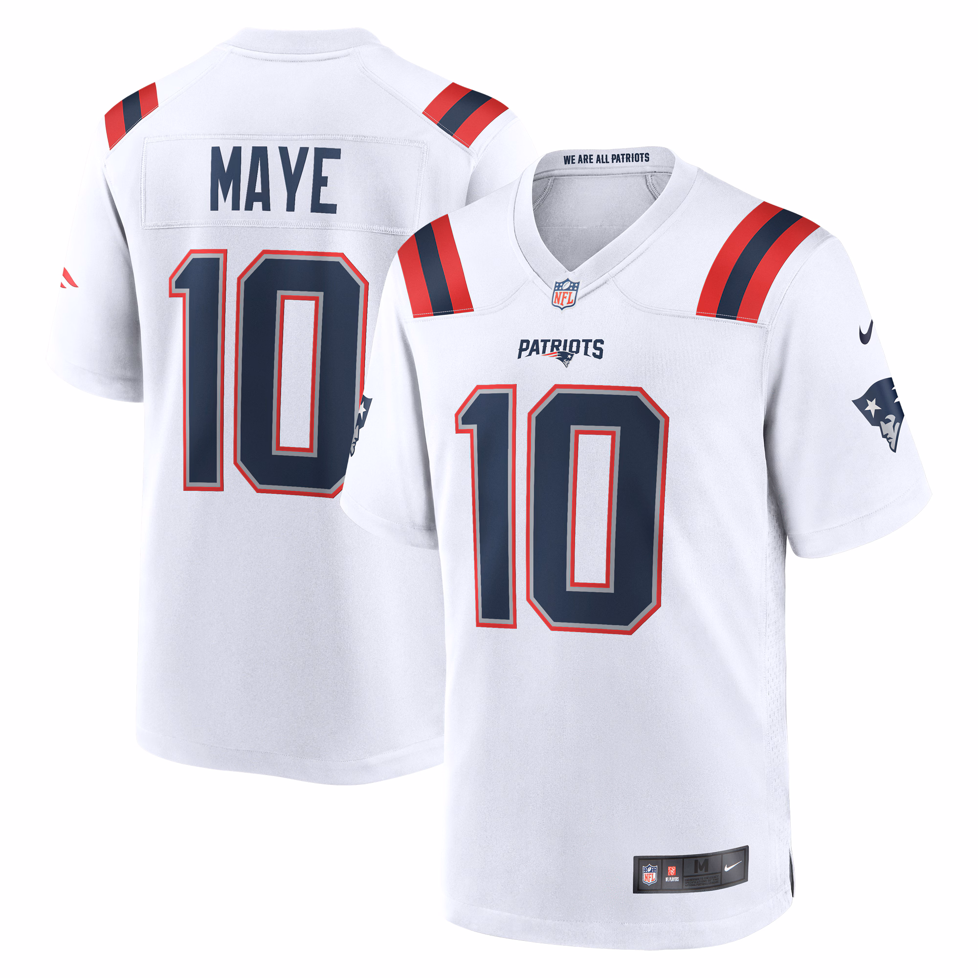 Drake Maye New England Patriots 2024 Draft First Round Pick Player Game Jersey - White