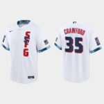 Men's San Francisco Giants #35 Brandon Crawford White 2021 All-Star Game Jersey