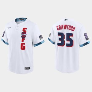 Men's San Francisco Giants #35 Brandon Crawford White 2021 All-Star Game Jersey