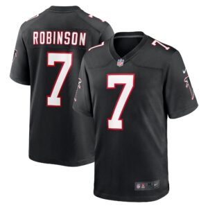 Bijan Robinson Atlanta Falcons  2023 Draft First Round Pick Throwback Game Jersey - Black