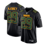 Green Bay Packers #29 Xavier McKinney Black Fashion Game Jersey
