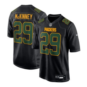 Green Bay Packers #29 Xavier McKinney Black Fashion Game Jersey
