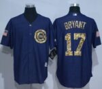 Chicago Cubs #17 Kris Bryant Denim Blue Salute to Service Stitched Jersey