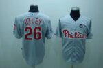 Philadelphia Phillies #26 Chase Utley Stitched Grey Jersey