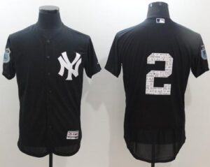 New York Yankees #2 Derek Jeter Navy Blue 2017 Spring Training Flex Base Stitched Jersey