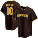 Men's #10 Jurickson Profar San Diego Padres Cool Base Brown Road Jersey