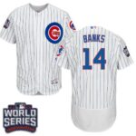 Chicago Cubs #14 Ernie Banks White Flexbase Collection 2016 World Series Bound Stitched Jersey