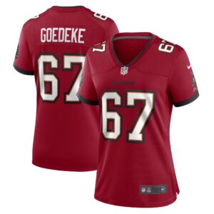 Luke Goedeke Tampa Bay Buccaneers  Women's Game Player Jersey - Red