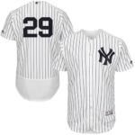 New York Yankees #29 Todd Frazier White Strip Flexbase Collection Stitched Jersey