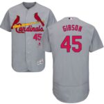 St. Louis Cardinals #45 Bob Gibson Grey Flexbase Collection Stitched Jersey