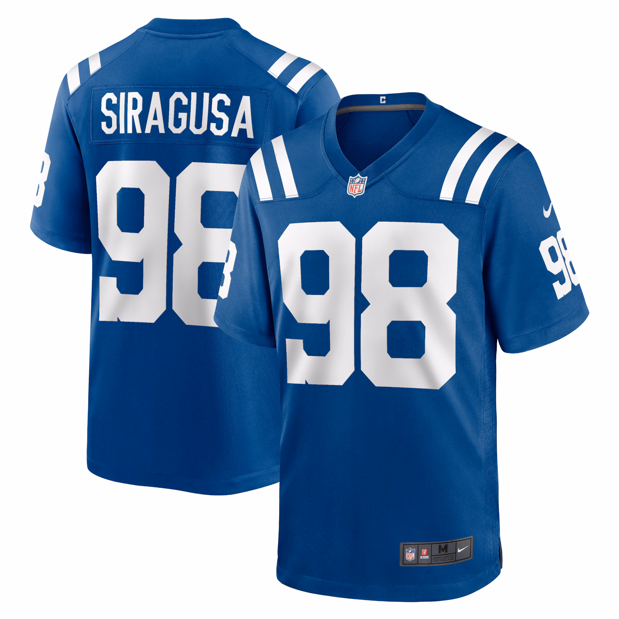 Tony Siragusa Indianapolis Colts Game Retired Player Jersey - Royal