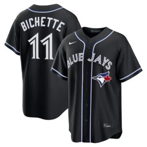 Bo Bichette #11 Toronto Blue Jays Fashion Replica Out Jersey - Black