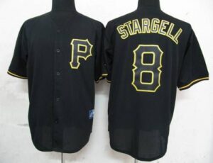 Pittsburgh Pirates #8 Willie Stargell Black Fashion Stitched Jersey