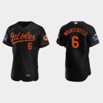 Men's Baltimore Orioles #6 Ryan Mountcastle 2022 Little League Classic Flex Base Jersey - Black