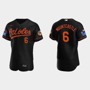 Men's Baltimore Orioles #6 Ryan Mountcastle 2022 Little League Classic Flex Base Jersey - Black
