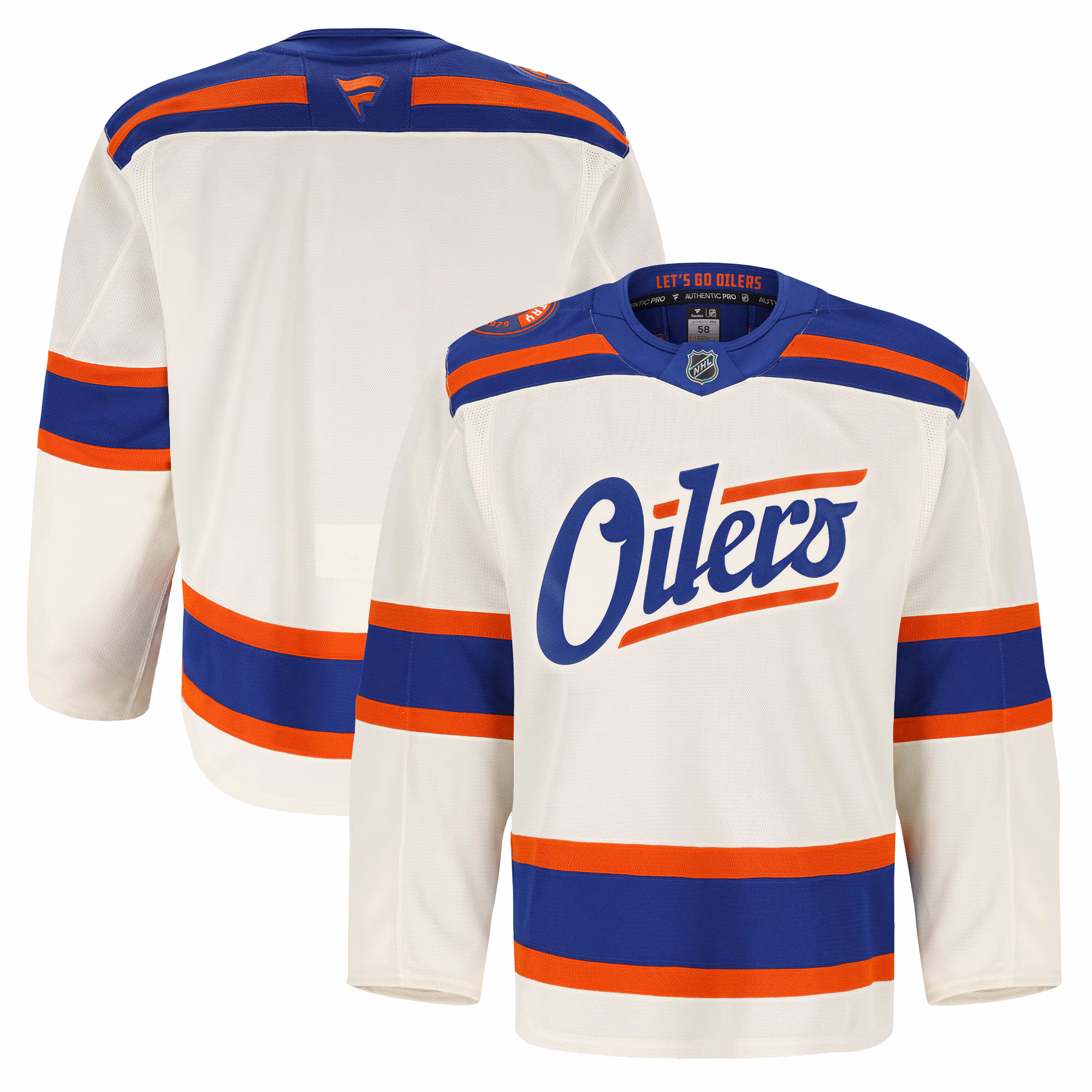Edmonton Oilers Fanatics Light Beige Alternate Authentic Pro Jersey