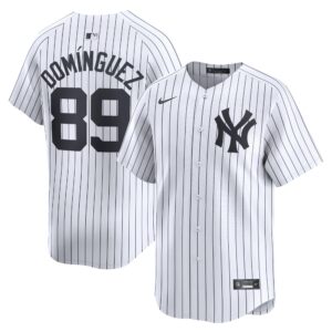 Men's New York Yankees #89 Jasson Dominguez  White Home Limited Player Jersey