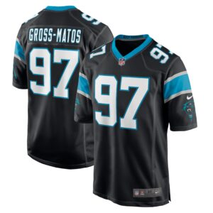 Yetur Gross-Matos Carolina Panthers  Player Game Jersey - Black