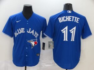 Men's Toronto Blue Jays #11 Bo Bichette Blue Stitched Cool Base  Jersey