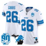 Jahmyr Gibbs #26 Detroit Lion 2025 Michigan & 90th Year Patch Vapor Jersey - All Stitched