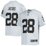 Josh Jacobs Las Vegas Raiders  Youth Inverted Team Game Jersey - Silver
