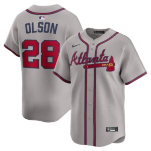 Atlanta Braves Matt Olson #28 Gray Road Limited Player Jersey