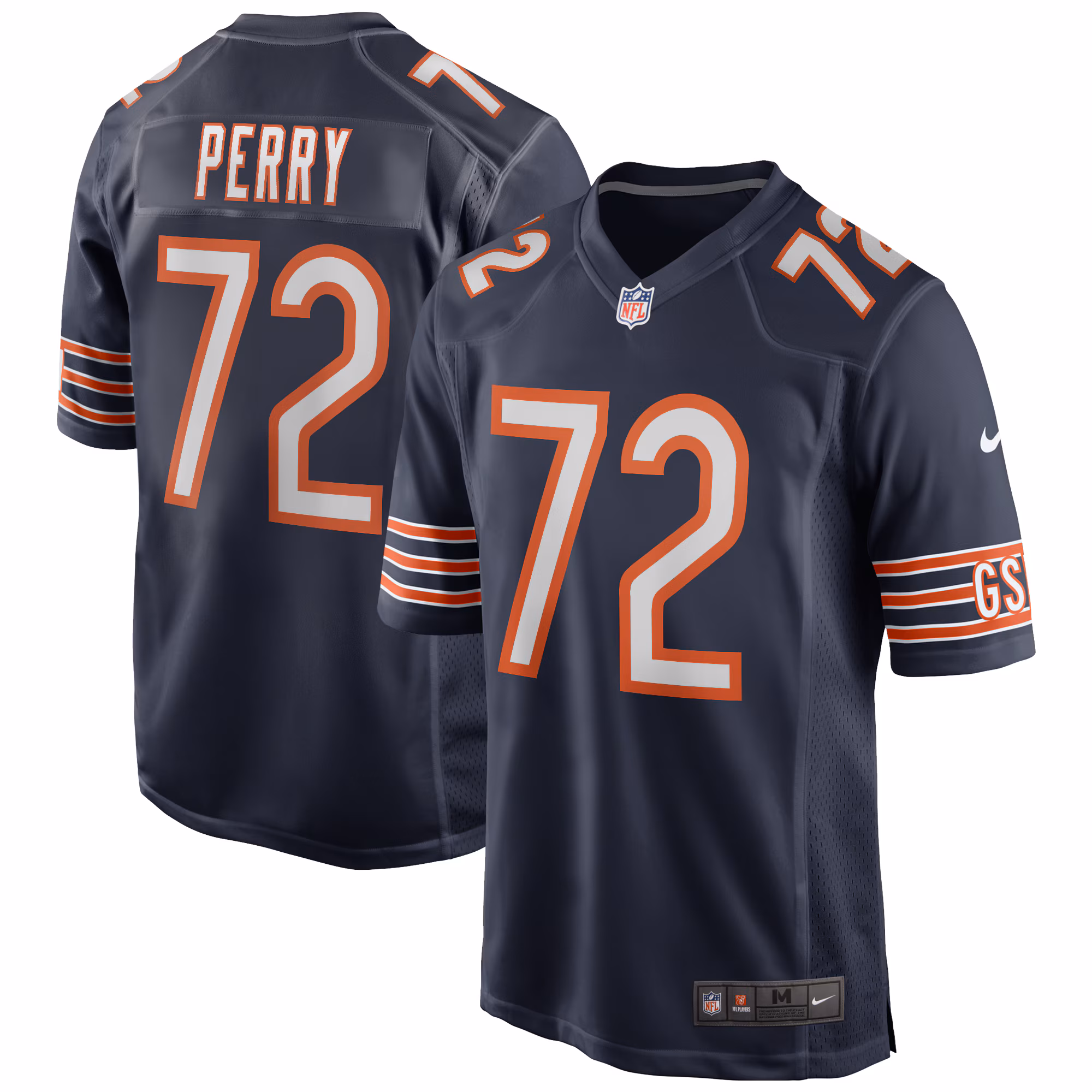 William Perry Chicago Bears Game Retired Player Jersey - Navy