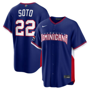 Juan Soto #22 Dominican Republic Baseball 2026 World Baseball Classic Road Stadium Jersey - Royal