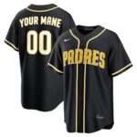Custom #00 San Diego Padres Fashion Replica Black Out Jersey