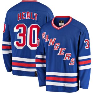 New York Rangers Glenn Healy #30 Fanatics Blue Premier Breakaway Retired Player Jersey