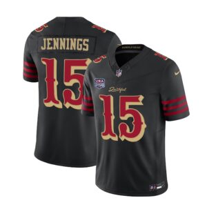Jauan Jennings #15 San Francisco 49ers 250th Patch 2025 Rivalries Collection Limited Jersey - Black