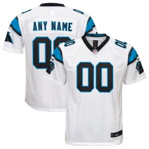 Carolina Panthers  Youth Custom Game Jersey - White