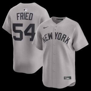 New York Yankees Max Fried #54 Gray Road Limited Player Jersey