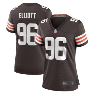 Elliott Cleveland Browns  Women's Game Jersey - Brown
