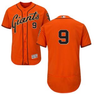 San Francisco Giants #9 Brandon Belt Orange Flexbase Collection Stitched Jersey