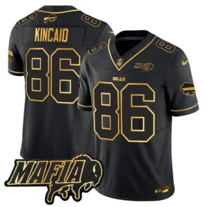 Dalton Kincaid #86 Buffalo Bills BUF 2024 Bills Mafia Patch Gold Vapor Limited Jersey - All Stitched
