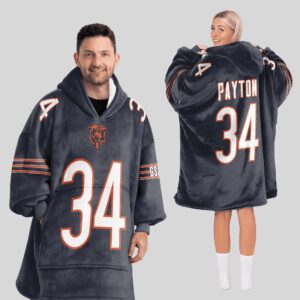 Adult 34 Chicago Football Unisex Blanket Hoodie