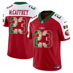 Christian McCaffrey # 23 San Francisco 49ers Mexico Vapor Limited Jersey V4 - All Stitched