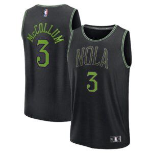 Unisex New Orleans Pelicans CJ McCollum  Black 2023/24 Fast Break Jersey - City Edition