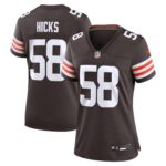 Hicks Cleveland Browns Women's  Game Jersey -  Brown