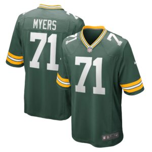 Josh Myers Green Bay Packers  Game Jersey - Green