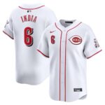 Men's Cincinnati Reds #6 Jonathan India  White Home Limited Player Jersey