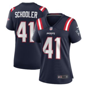 Brenden Schooler New England Patriots Women's Game Player Jersey - Navy