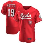 Men's Cincinnati Reds #19 Joey Votto  Scarlet Alternate 2020 Player Jersey