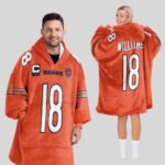 Adult C.W 18 Captain Chicago Football Unisex Blanket Hoodie