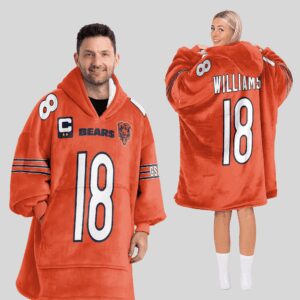 Adult C.W 18 Captain Chicago Football Unisex Blanket Hoodie
