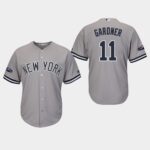 Men's New York Yankees #11 Brett Gardner Gray Cool Base Jersey