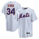 Men's New York Mets Kodai Senga  White/Royal Home Replica Player Jersey