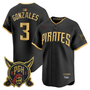Nick Gonzales #3 Pittsburgh Pirates 2026 City Connect Vapor Premier Limited Jersey - All Stitched