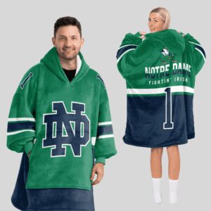Adult 1 Notre Dame Football Unisex Blanket Hoodie